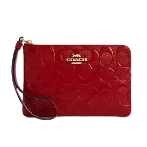 NWT Coach Corner Zip In Signature Leather Authentic Limited Edition 6.25” X 4” - Picture 3 of 5